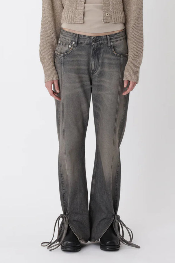 Bella string pants - Grijze Jeans
