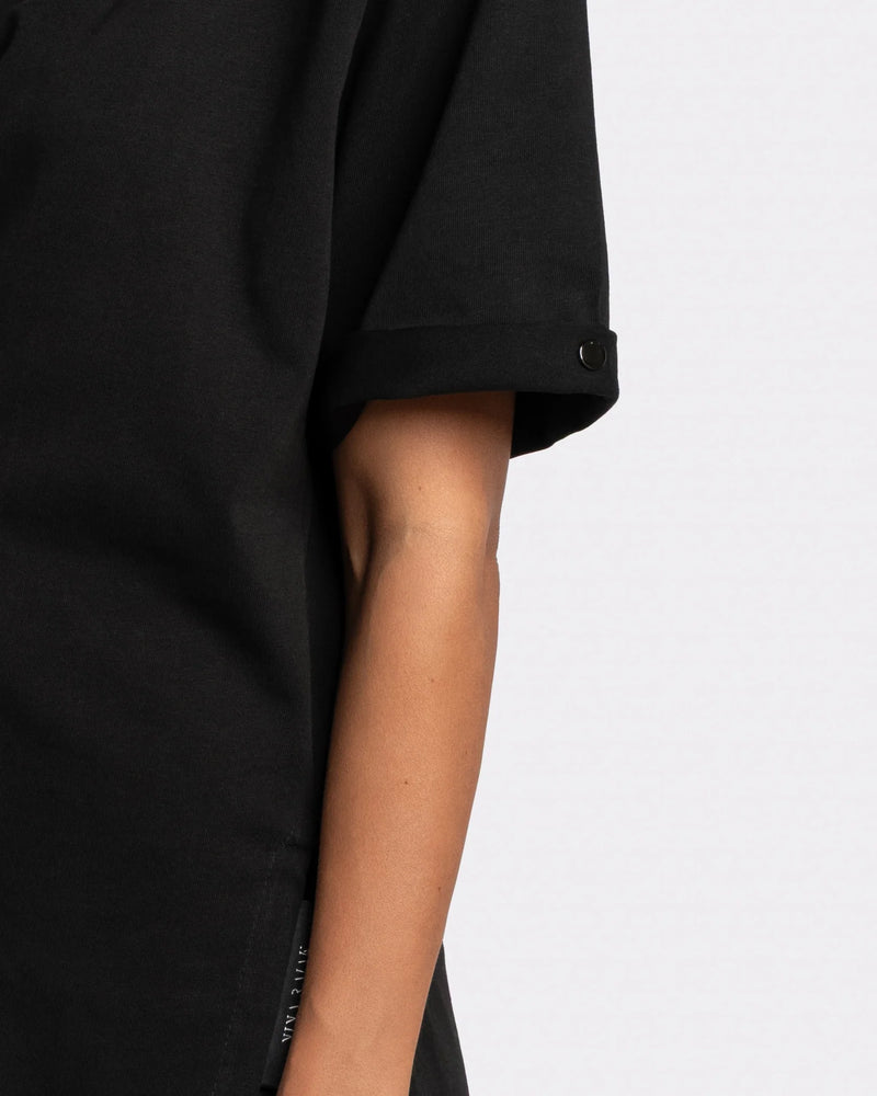 Assymetric T-shirt zwart