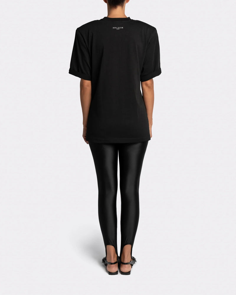 Assymetric T-shirt zwart