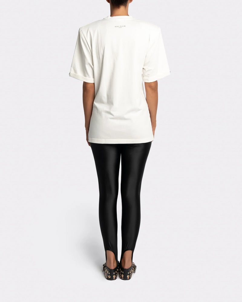 Assymetric T-shirt wit