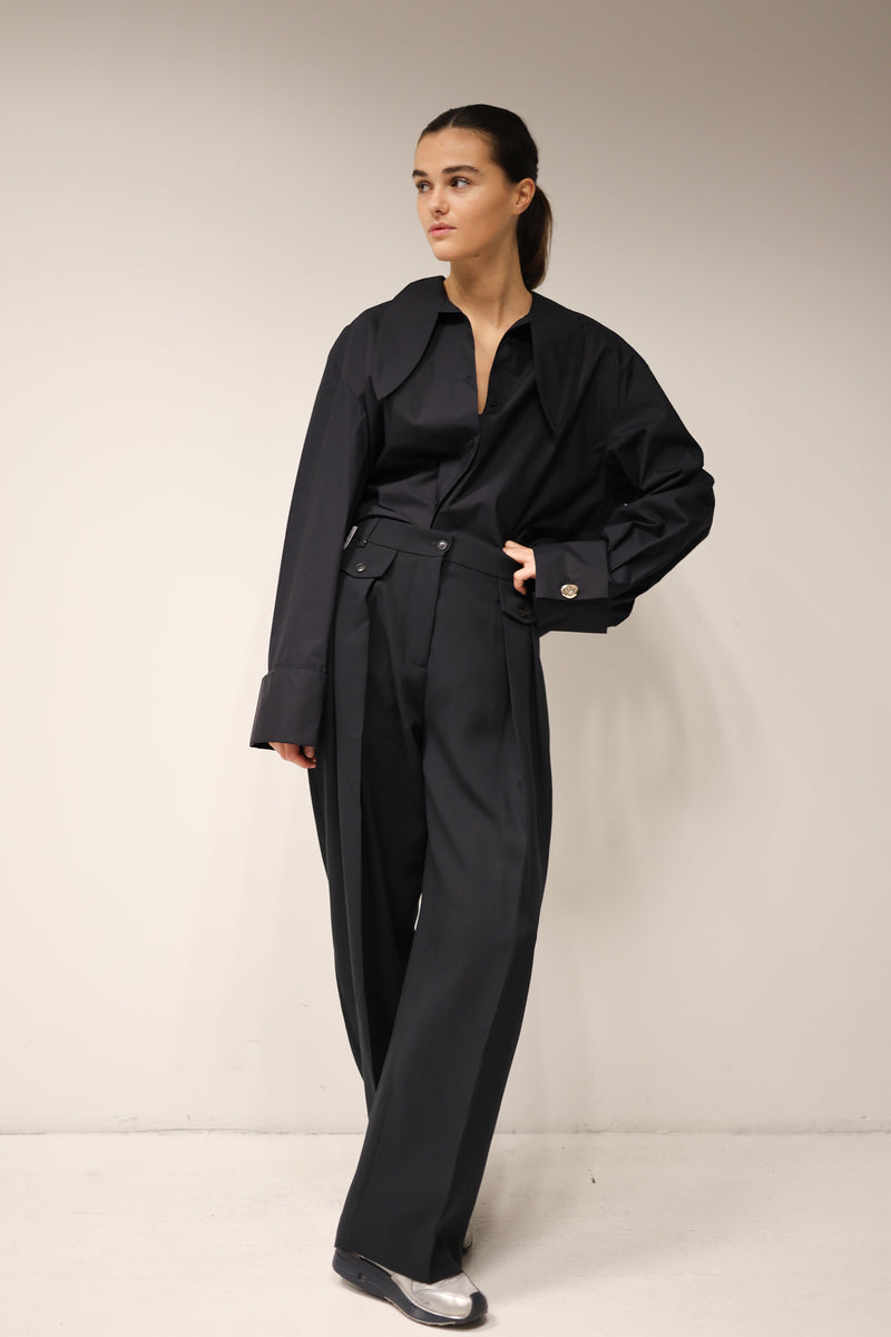 Martin Wide Pleated Trousers