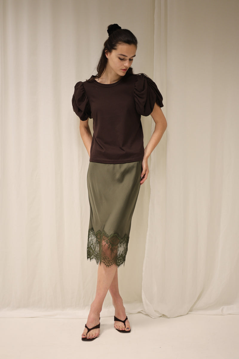 puff t-shirt brown