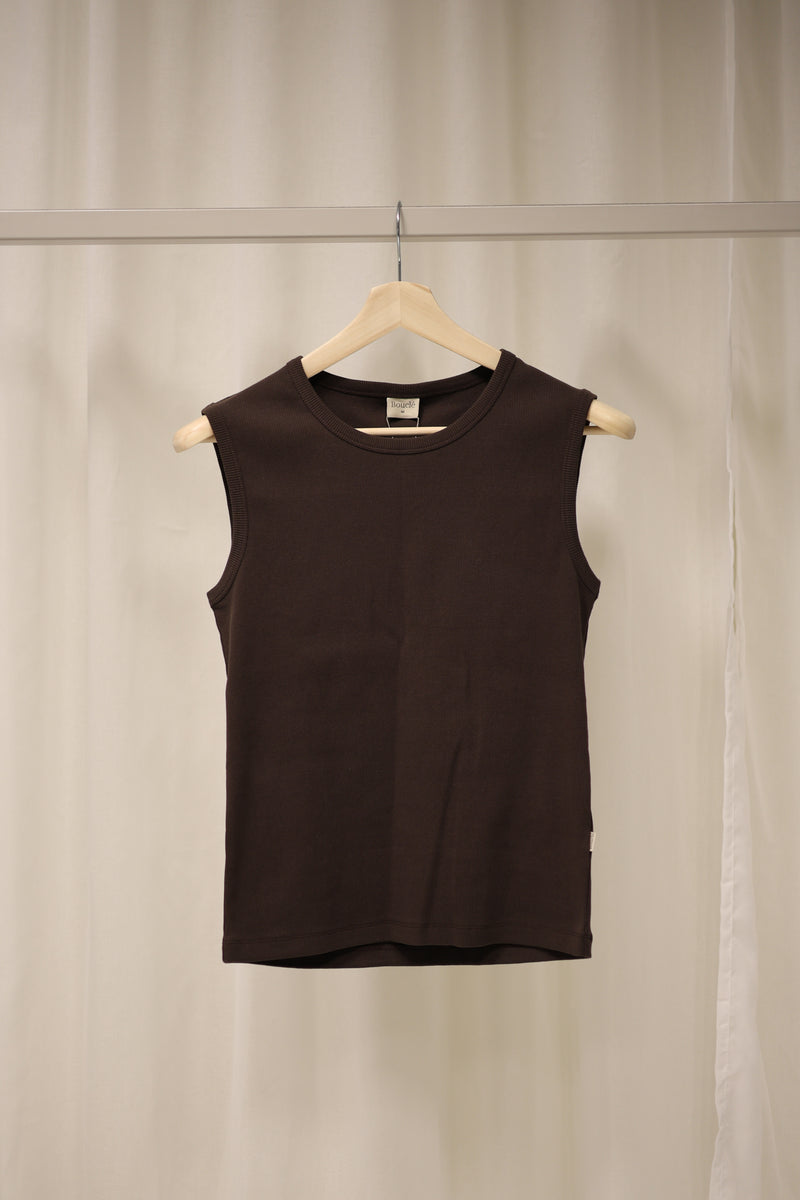Bouclé signature rib top