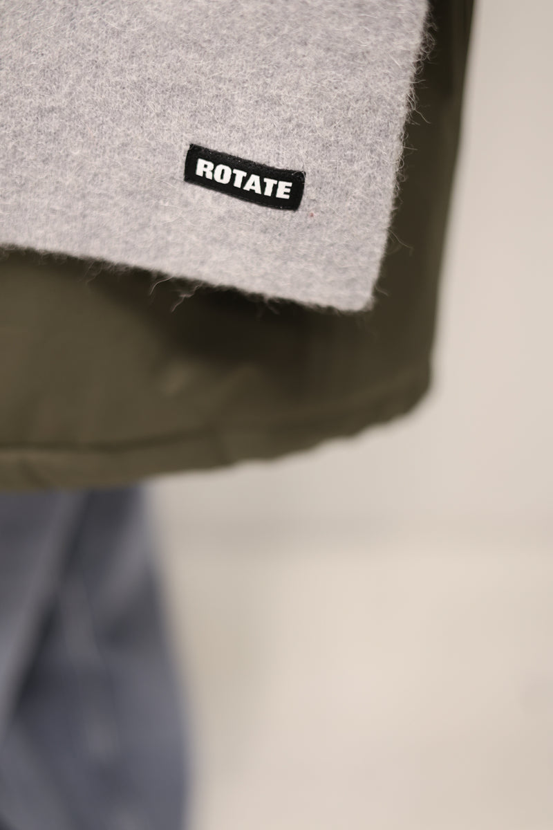 Knit Hood Scarf Light Grey