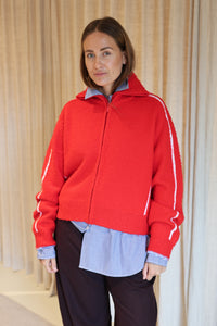 Scottie Zip Up poppy red
