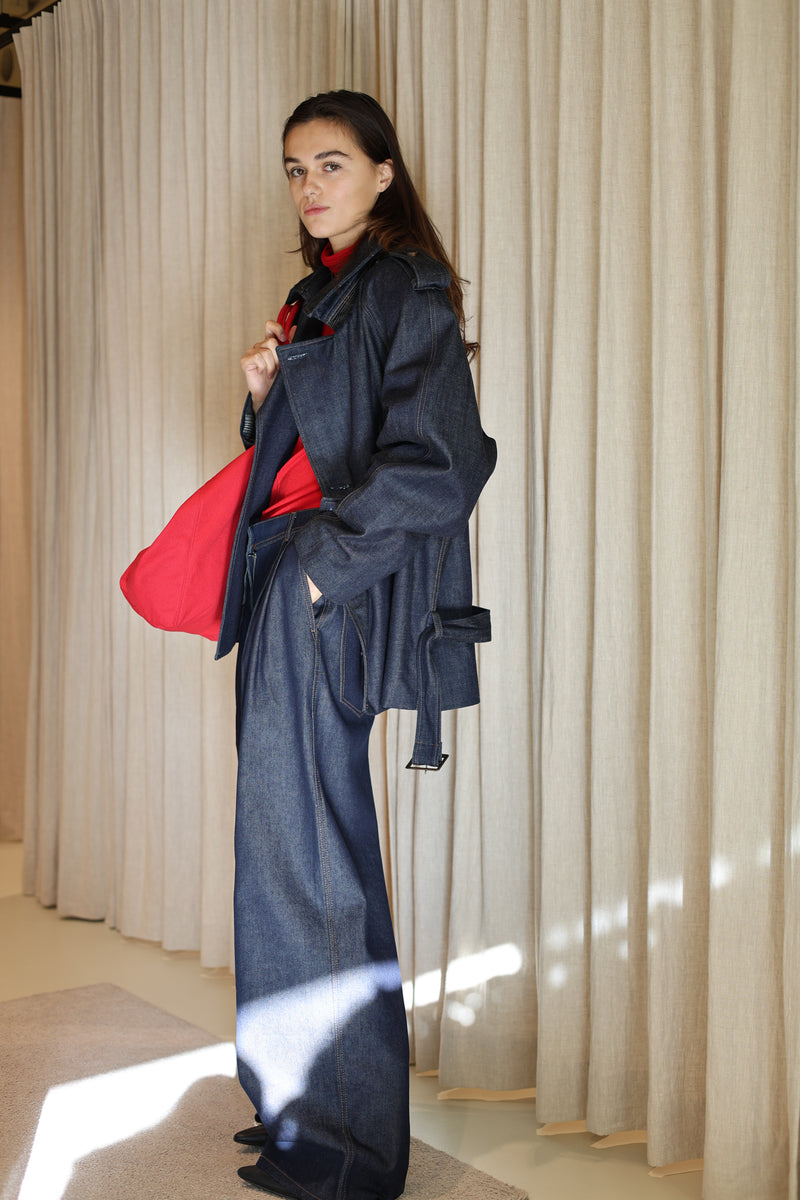 BELTED TRENCH 6707 DENIM