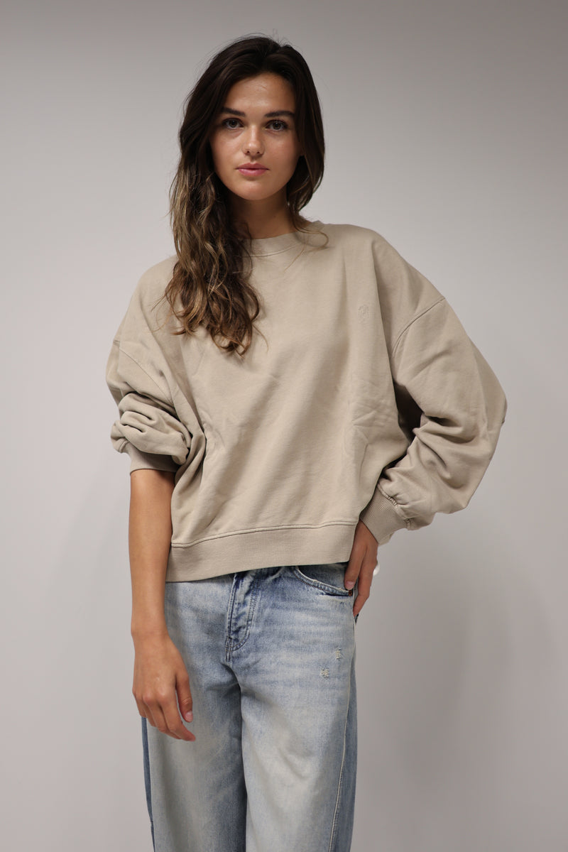 BOUCLÉ Crop sweat - Ecru