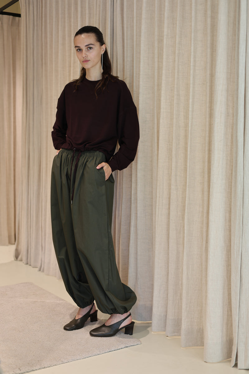 Sweat manches  Aubergine