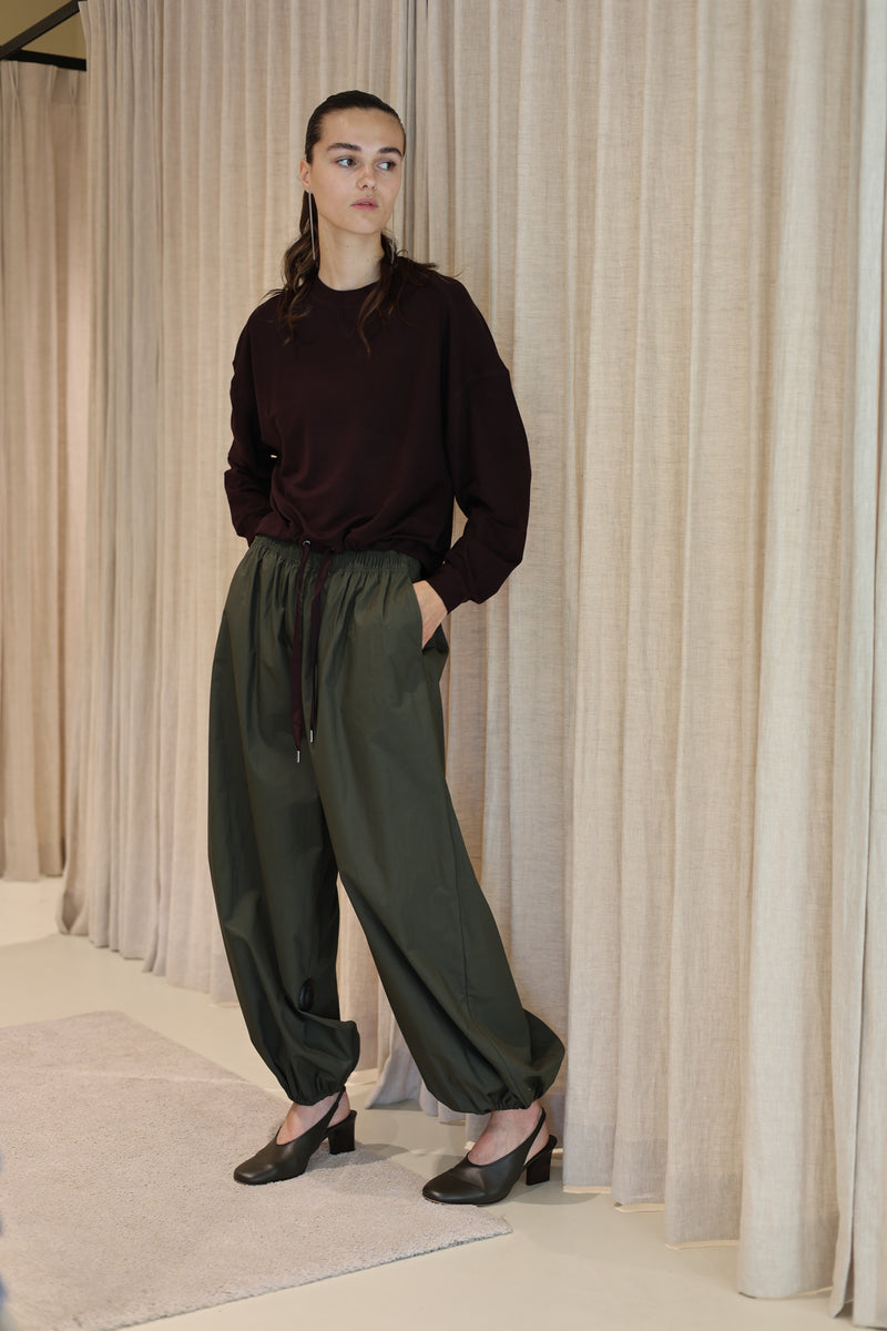 Sweat manches  Aubergine
