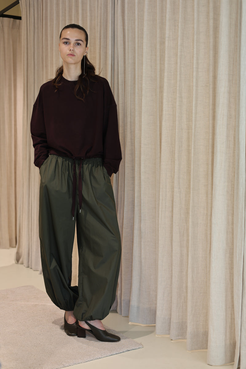 Sweat manches  Aubergine