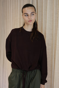 Sweat manches  Aubergine
