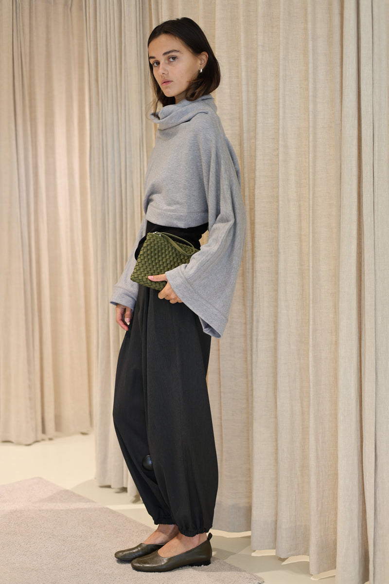 MAE CROPPED SWEATER - Grijs