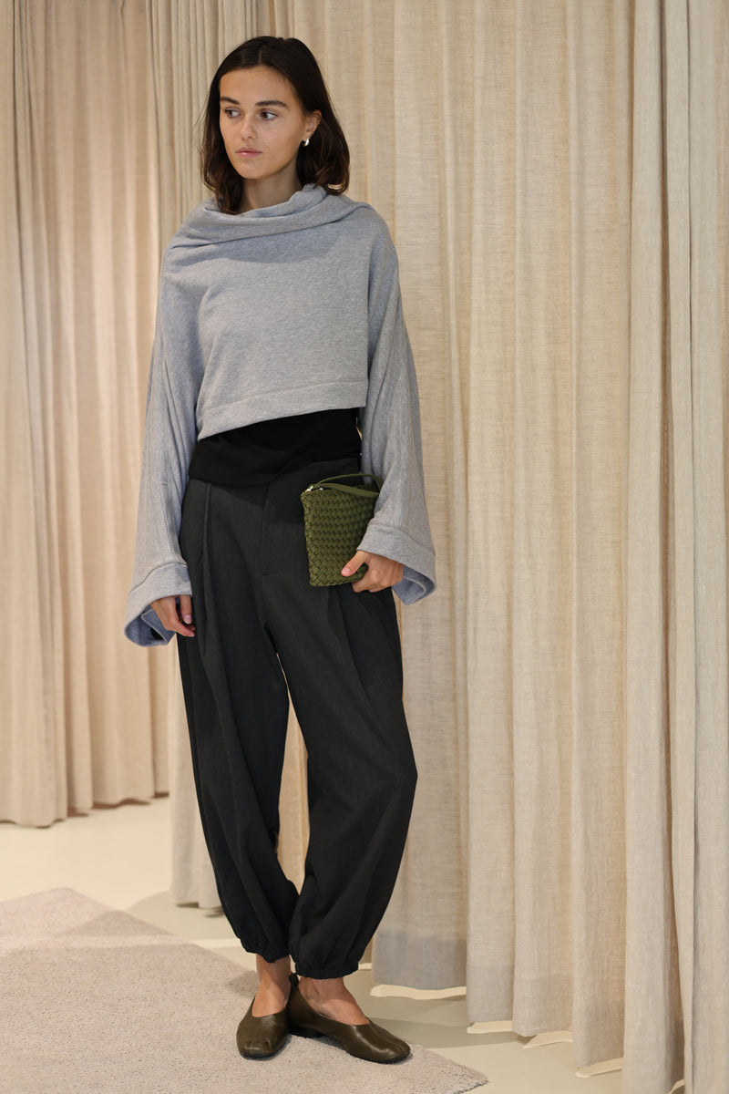 MAE CROPPED SWEATER - Grijs