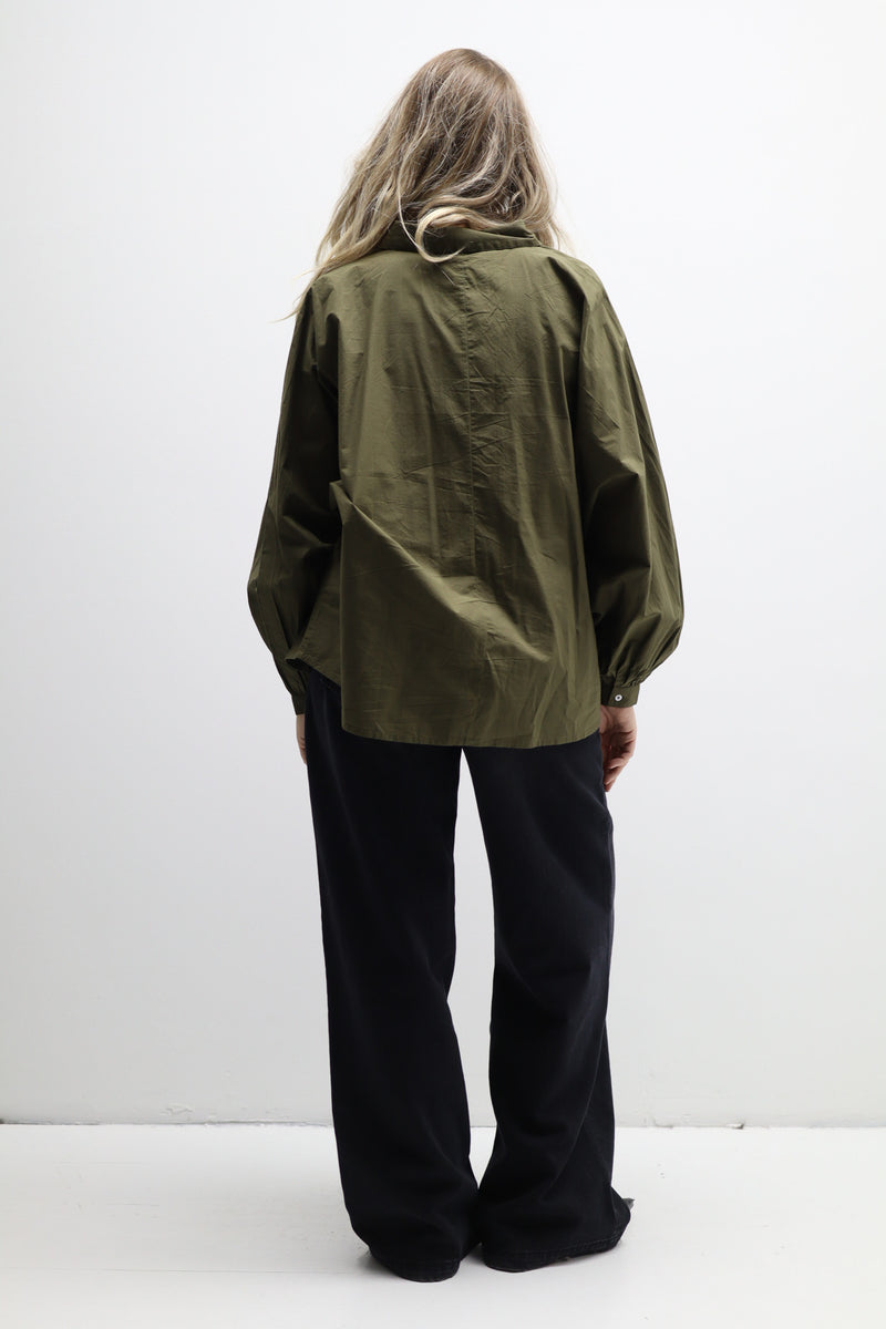 GALA OVERSIZED SHIRT KHAKI GREEN