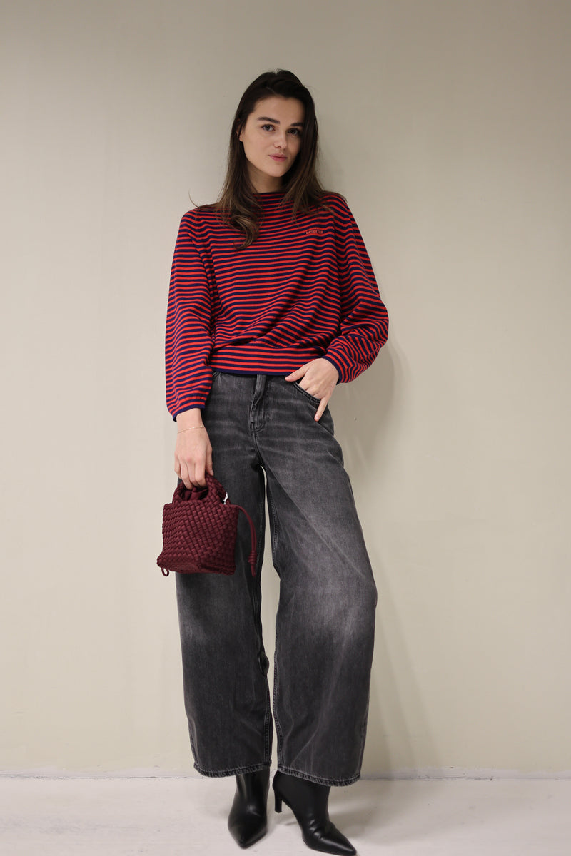 Lyon Slop Black W - Zwarte Jeans