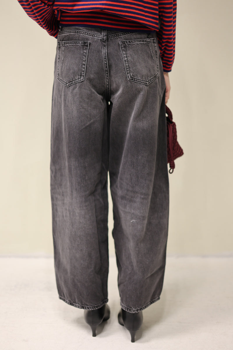 Lyon Slop Black W - Zwarte Jeans