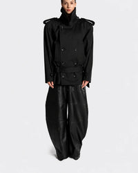 BELTED TRENCH 6707 BLACK