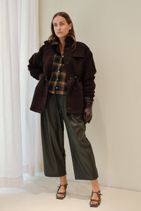KICK PLEATED PANTS - Grijs
