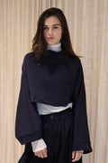 MAE CROPPED SWEATER NAVY