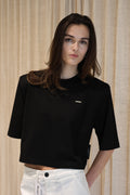 CROPPED T-SHIRT BLACK