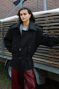 BELTED TRENCH 6707 BLACK