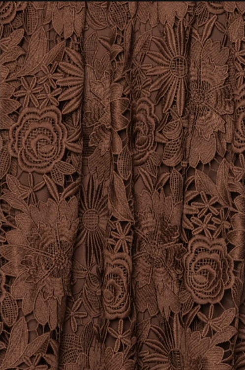 3D Lace Midi Skirt