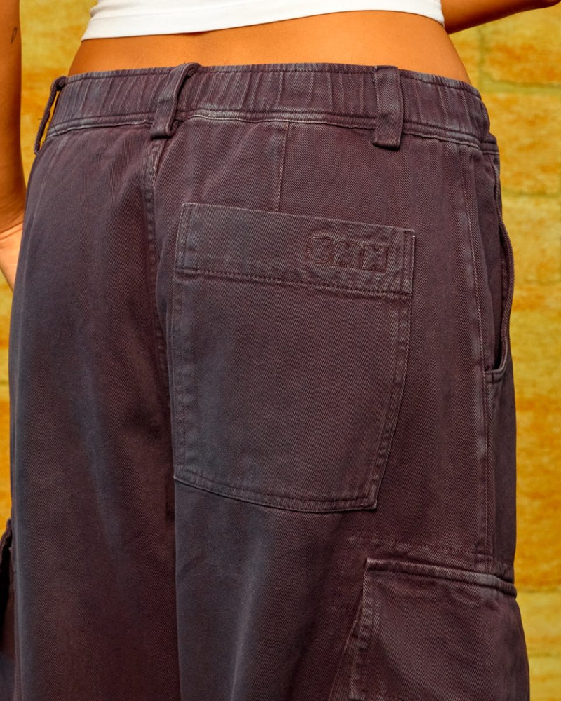 Romeo Baggy Pants Twill  aubergine