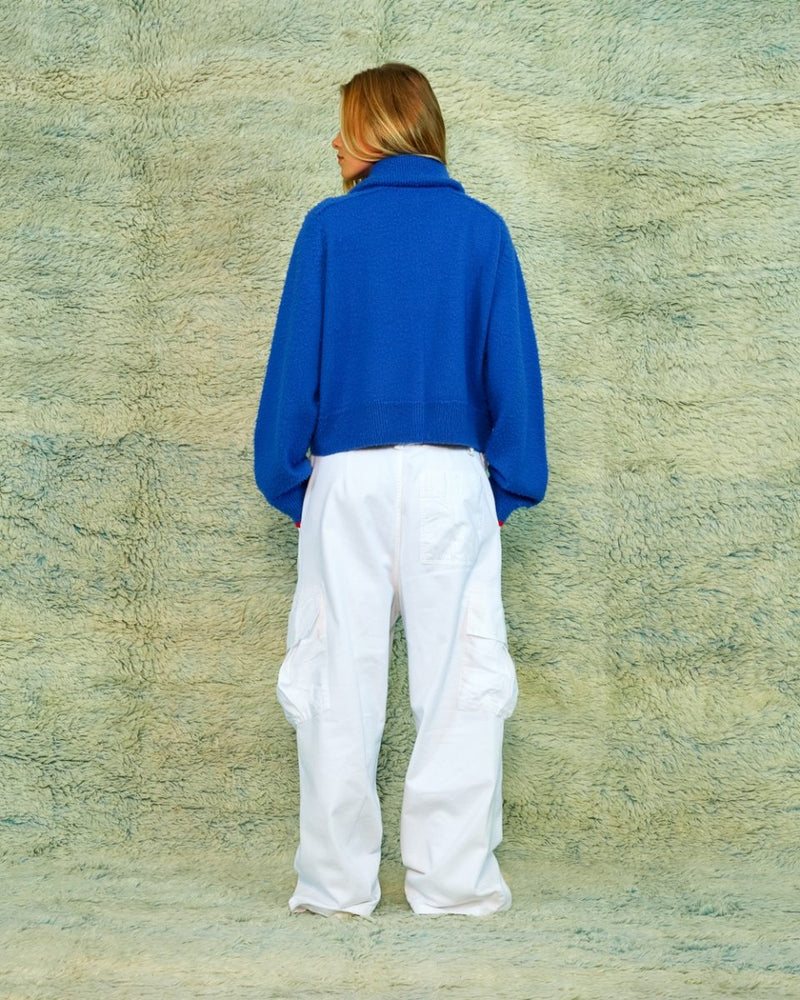 Scottie Zip Up Sweater cobalt