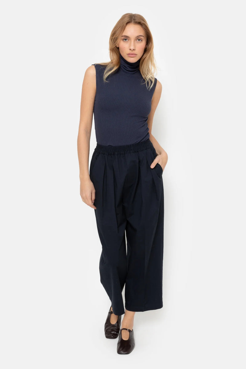 Kick Pleated Cotton Linnen Pants