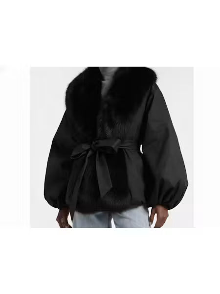 FAUX FUR COLLAR JACKET