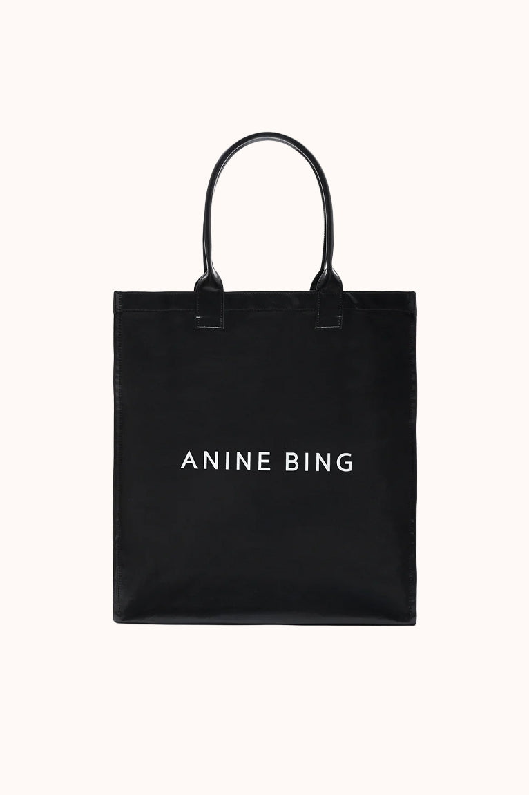 LEONIE COATED TOTE - Zwart