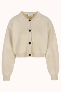 Lune Padded Shoulder Cardigan beige