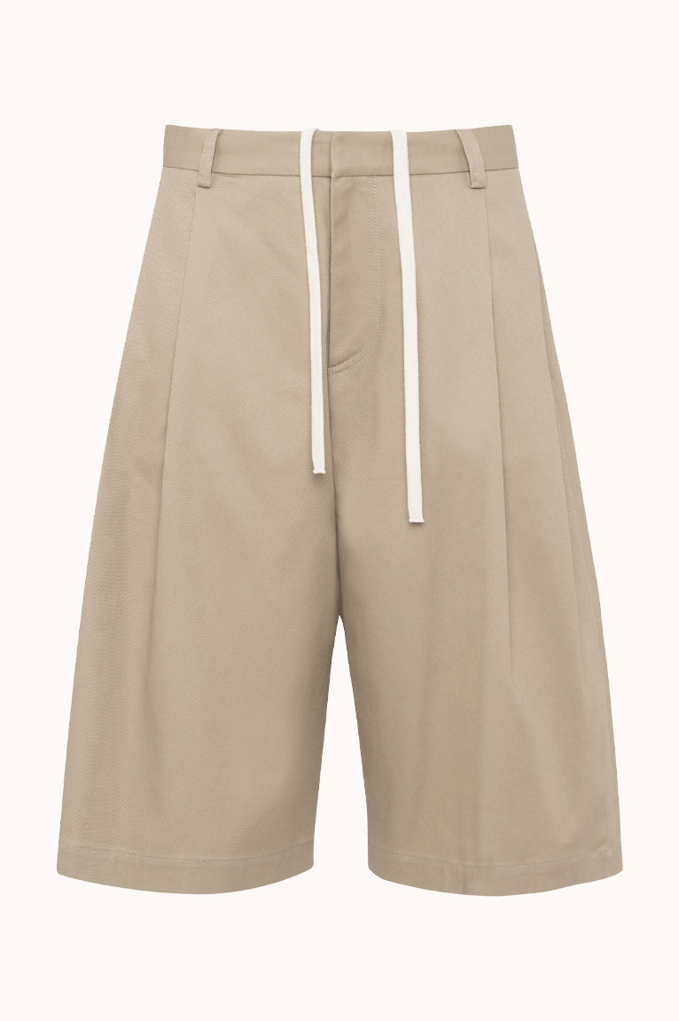 Elegant Cotton Gabardine Bermuda Shorts