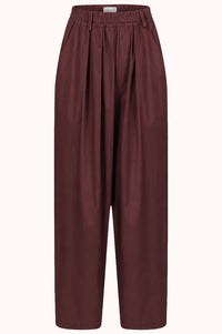 Kick Pleated Pants | Bordeaux
