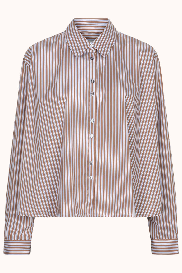 CELYA A line blouse chocolat stripe