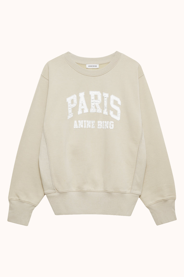 HARRY SHRUNKEN SWEATSHIRT PARIS - BEIGE