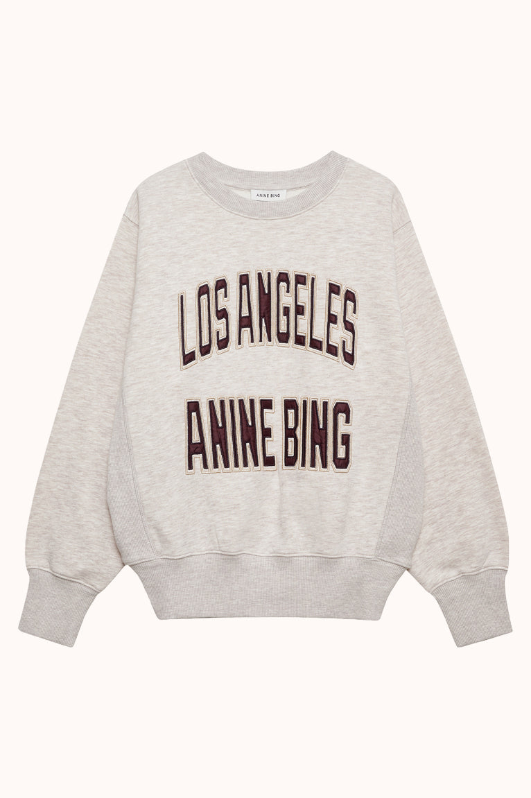 HARRY SHRUNKEN SWEATSHIRT LA - OATMEAL MELANGE