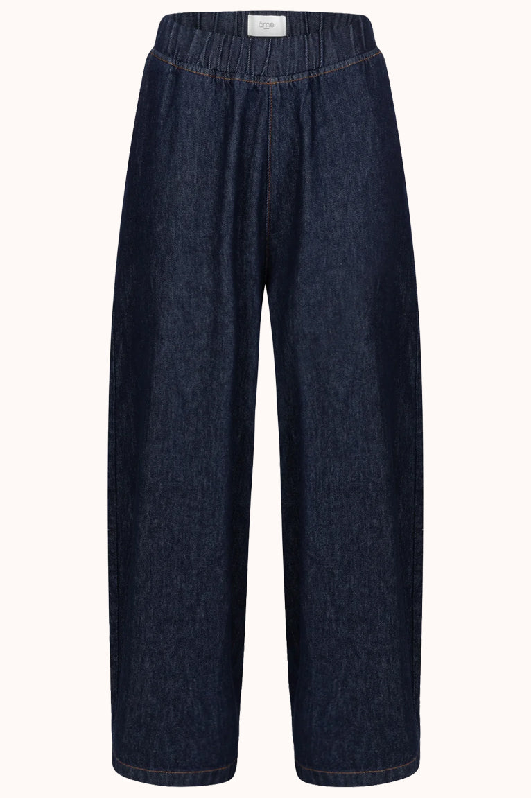 Okay Puffy Denim Pants | Dark Blue
