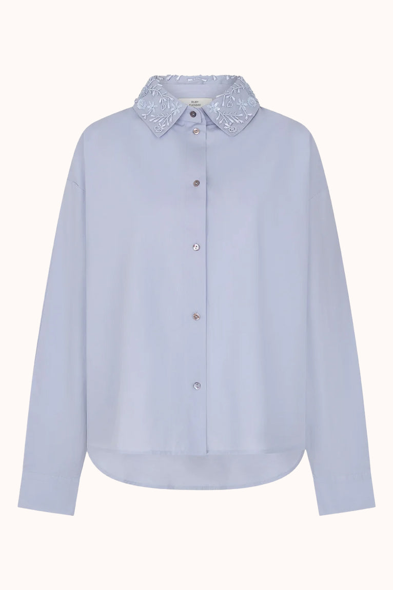 KARISS Poplin shirt light blue
