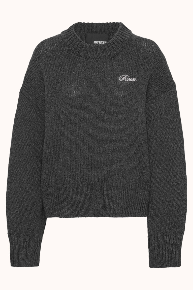 Knit Crewneck Sweater Dark Grey