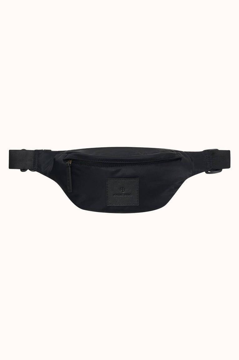LEON SMALL WAIST BAG NYLON - ZWART