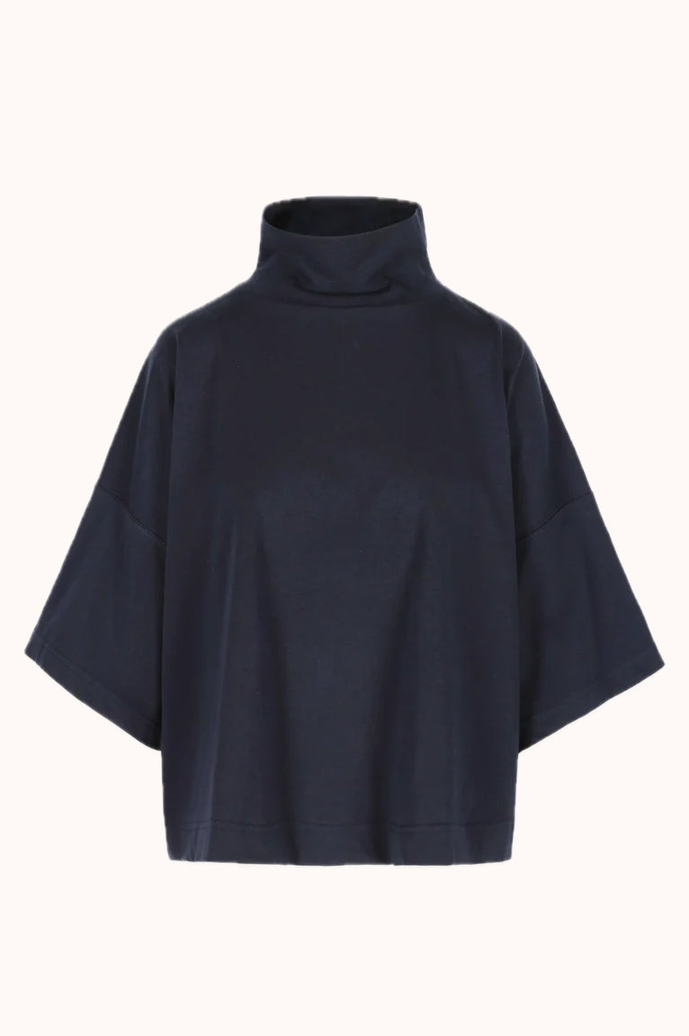 LOREN TURTLENECK TEE - Donker Blauw
