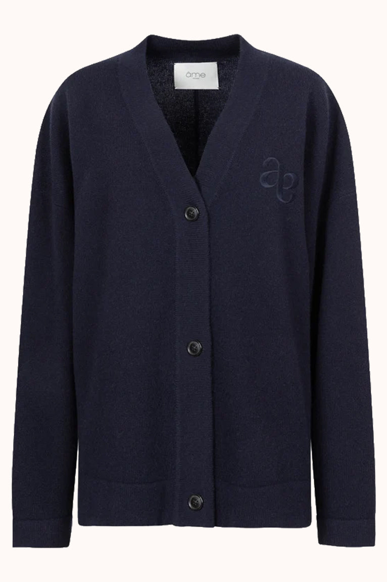 OLYMPIA KNITTED CARDIGAN - Donker Blauw