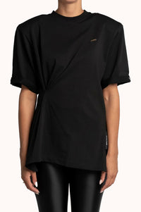 Assymetric T-shirt zwart