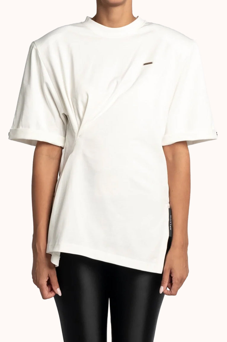 Assymetric T-shirt wit