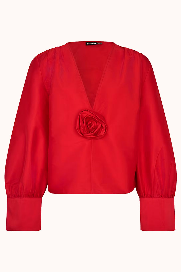 LS BOW TIE BLOUSE