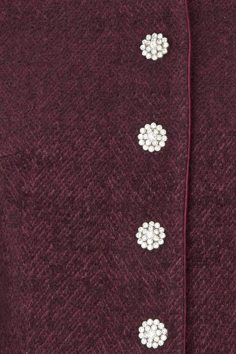 Cocoon Sleeved Jacket Dark red