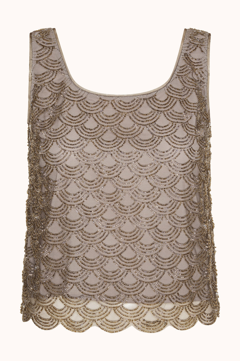 Scallop Sequin Top