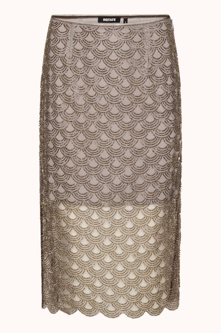 Scallop sequin skirt