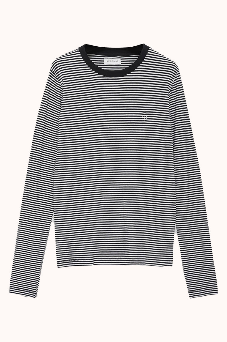 Anine Bing Long Sleeve Rylan Striped T-Shirt